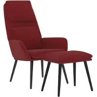 vidaXL Fauteuil relax avec pouf vin rouge Tissu