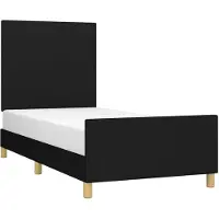 vidaXL Cadre de lit sans matelas noir 80x200 cm Tissu