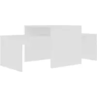 vidaXL Ensemble de tables basses blanc 100x48x40 cm bois composite