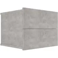 vidaXL Table de chevet Gris béton 40x30x30 cm Bois ingénierie
