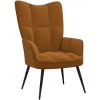 vidaXL Fauteuil relax marron velours
