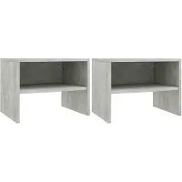 vidaXL Tables de chevet 2 pcs Gris béton 40x30x30 cm Bois ingénierie