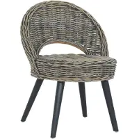 vidaXL Fauteuil Kubu-Rattan Noir