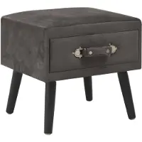vidaXL Table de chevet Gris 40x35x40 cm Velours