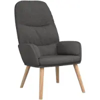 vidaXL Chaise de relaxation Gris foncé Tissu