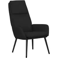 vidaXL Chaise de relaxation Noir Tissu
