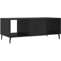 vidaXL Table basse noire 102x50x40 cm Bois composite