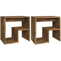 vidaXL Tables de chevet 2 pcs Chêne fumé 40x30x40 cm Bois d'ingénierie