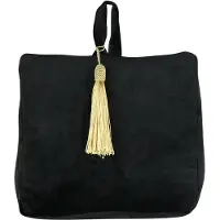 Mars & More Cale-porte Sac de sable velours brillant Cale-porte Cale-porte divers coloris et motifs tendance (velours noir), 17 x 10 x 18 cm