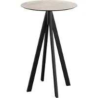 Veba Infinity - Table de bar avec structure noire et plateau en stratifié haute pression Moonstone Ø70 cm (1 pièce)