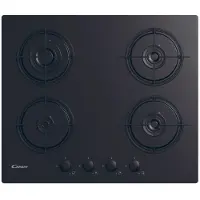 Candy CVW6BB Table de cuisson, Gaz, Largeur 59,5 cm, 4 zones de cuisson,mécanique, Noir