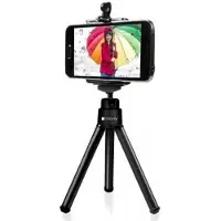 Techly I-TRIPOD-UN tripode Téléphone mobile 3 pieds Noir, Trépied, Noir