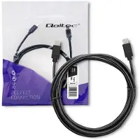 Qoltec 52350, 1,4 m, USB C, USB C, USB 3.2 Gen 1 (3.1 Gen 1), 5 Gbit/s, Schwarz