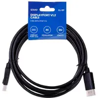 Savio CL-137, 3 m, DisplayPort, DisplayPort, Samec, Samec, 4096 x 2160 px