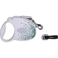 Flexi Lanyard Glam Splash Leaf S 3m blanc