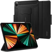 Spigen Rugged Armor Pro Apple iPad Pro 12,9 Pouces (2022/2021) Book Case Noir