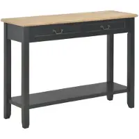 vidaXL Table console Noir 110x35x80 cm Bois