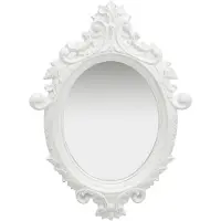 vidaXL Miroir mural style château 56x76 cm Blanc