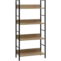 vidaXL Bibliothèque à 4 niveaux chêne 60x27,6x124,5 cm bois ingénierie