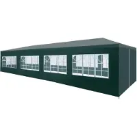 vidaXL Tente de réception 3x12 m Vert