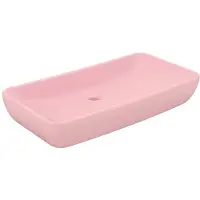 vidaXL Vasque de luxe Rectangulaire Mat Rose 71x38 cm Céramique