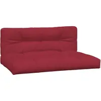 vidaXL Coussins de palette lot de 2 rouge bordeaux tissu