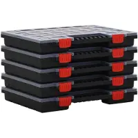 vidaXL boîtes d'assortiment 5 pcs. 40x30x5 cm polypropylène