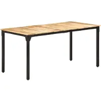 vidaXL Table de salle à manger 160x80x76 cm Bois de manguier rugueux