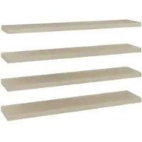 vidaXL Étagères murales flottantes 4 pcs chêne 120x23,5x3,8 cm MDF