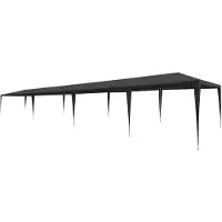 vidaXL Tente de réception 3x12 m PE anthracite