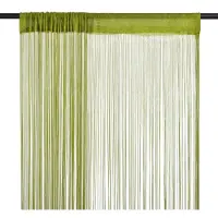 vidaXL Rideau en fils 2 pcs 140 x 250 cm Vert