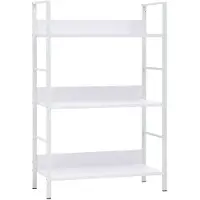 vidaXL Bibliothèque à 3 niveaux blanc 60x27,6x90,5cm bois d'ingénierie