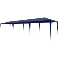 vidaXL Tente de réception 3 x 9 m PE bleu