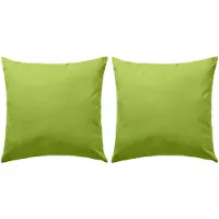 vidaXL Oreiller d'extérieur 2 pcs 45 x 45 cm Vert pomme