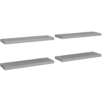 vidaXL Étagères murales flottantes 4 pcs gris 80x23,5x3,8 cm MDF