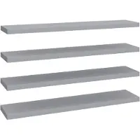 vidaXL Étagères murales flottantes 4 pcs gris 120x23,5x3,8 cm MDF