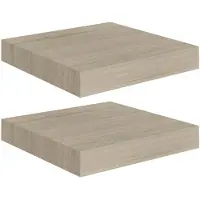 vidaXL Étagères murales flottantes 2 pcs chêne 23x23,5x3,8 cm MDF