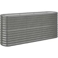 vidaXL Lit surélevé Acier revêtu par poudre 152x40x68 cm Gris