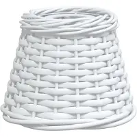 vidaXL Abat-jour blanc Ø15x12 cm osier