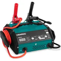 Vonroc Chargeur de batterie avec démarrage rapide – 15A – Pour batterie au plomb 6V et 12V