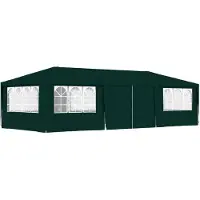 vidaXL -Partyzelt mit Seitenwänden Professional 90 g m² 4x9 m grün
