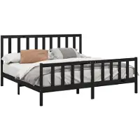 vidaXL 3106727, Noir, 2,06 m, 2,06 m, 69,5 cm, 2000 x 2000 mm, 2060 x 40 x 1000 mm