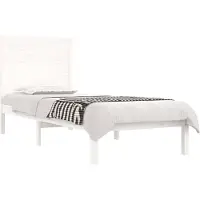 vidaXL Lit en bois massif blanc 90x190 cm