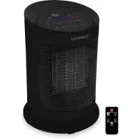 Vonroc Chauffage électrique - chauffage soufflant - 1200W/1800W - céramique - 3 réglages - thermostat - minuterie - affichage LED - fonction swing - télécommande incluse - 20m2