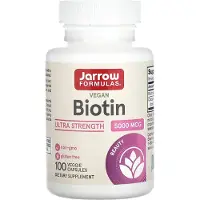 Jarrow Formulas , Biotine, 5 000 mcg, 100 Capsules Végétales