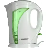 Esperanza EKK018G, 1,7 l, 2200 W, Vert, Blanc, Plastique, Acier inoxydable, Indicateur de niveau d'eau