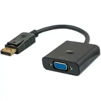 Savio Adaptateur de câble vidéo CL-90 0,2 m DisplayPort VGA (D-Sub) Noir