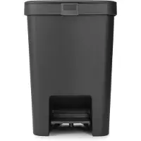 Brabantia StepUp Pedal Bin - 25 L, gris foncé
