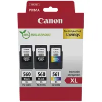 Canon PG-560XL + PG-560XL + PG-561XL Multipack - Noir + 3 couleurs - Cartouche d'encre - Multipack