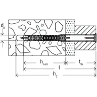 Fischer Duoxpand 8x120 T Wall Plug Argenté